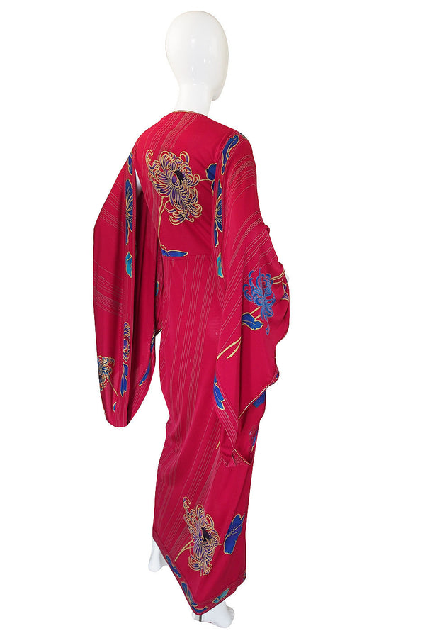 1982 Leonard Angel Sleeve Caftan Dress