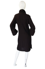1970s Cable Knit Chloe Chocolate Dress