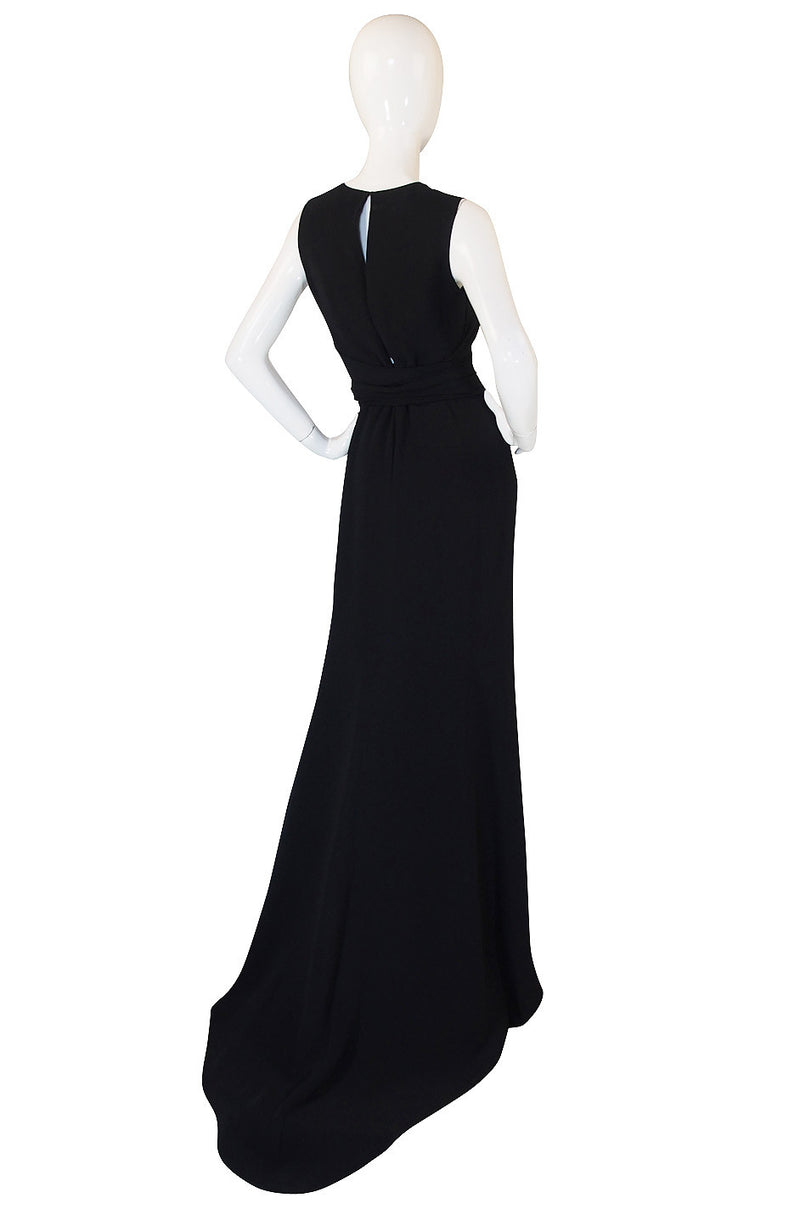 1990s Trained Oscar de la Renta Black Gown – Shrimpton Couture
