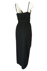 Early 1970s Polly Peck by Sybil Zelker Liittle Black Wrap Dress