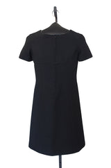 1960s Black Courreges Paris Shift Dress