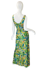 1950s Beaded Fitted Scoop Back Dress