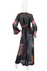 1970s Semi Transparent Printed Chiffon Malcolm Starr