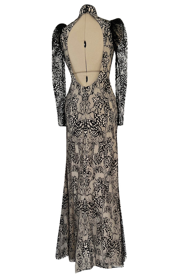 Spectacular Pre-Fall 2016 Alexander McQueen by Sarah Burton Black Nude Lace Dress