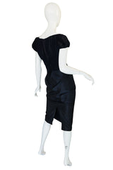 Recent Giambattista Valli Deep Blue Fitted Silk & Chiffon Dress