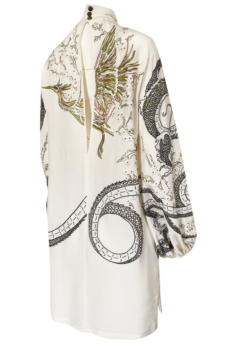 Spring 2013 Peter Dundas for Emilio Pucci Embroidered Dragon Dress