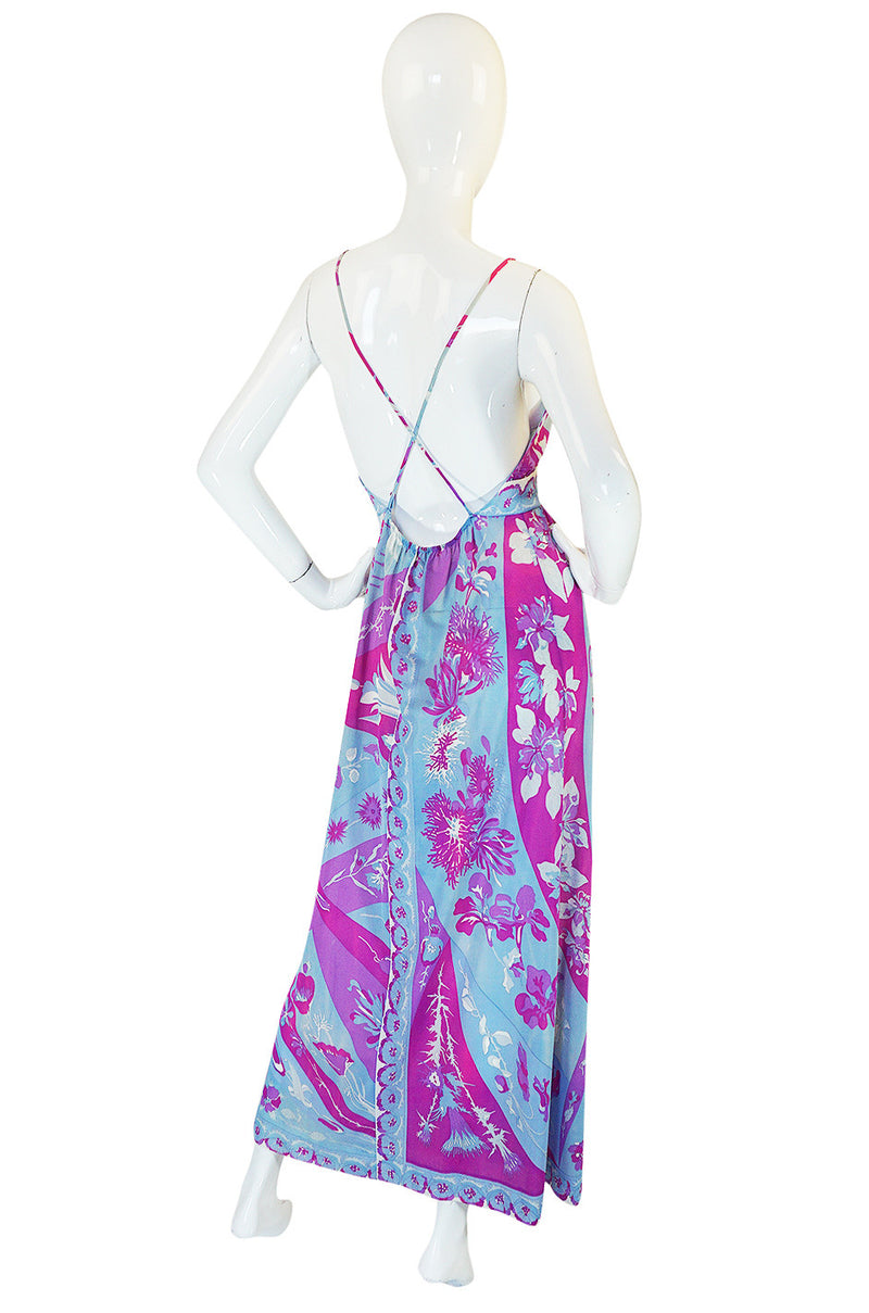 1960s Backless Floral Emilio Pucci for Formfit Rogers