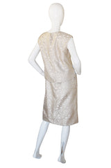 1960s Bill Blass Cream Shell & Shift Dress