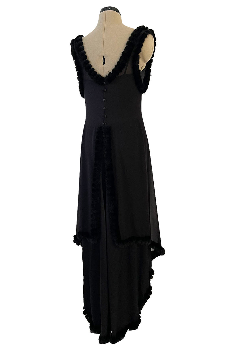 Gorgeous Fall 2003 Chanel by Karl Lagerfeld Black Silk Chiffon Dress S –  Shrimpton Couture