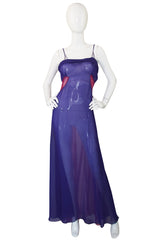 1930s Exceptional Paneled Silk Chiffon Gown