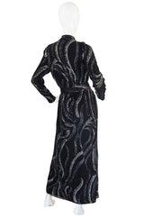1960s George Halley Attributed Glitter Wrap Dress