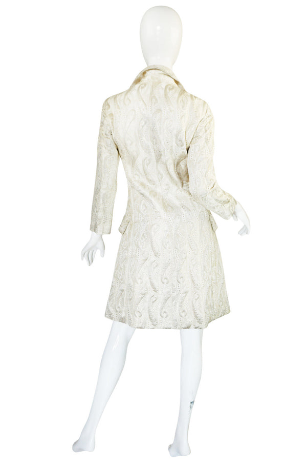 Fall 1961 Silk Brocade Christian Dior Silk Numbered Coat