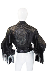 1979 Claude Montana Fringed Leather Jacket