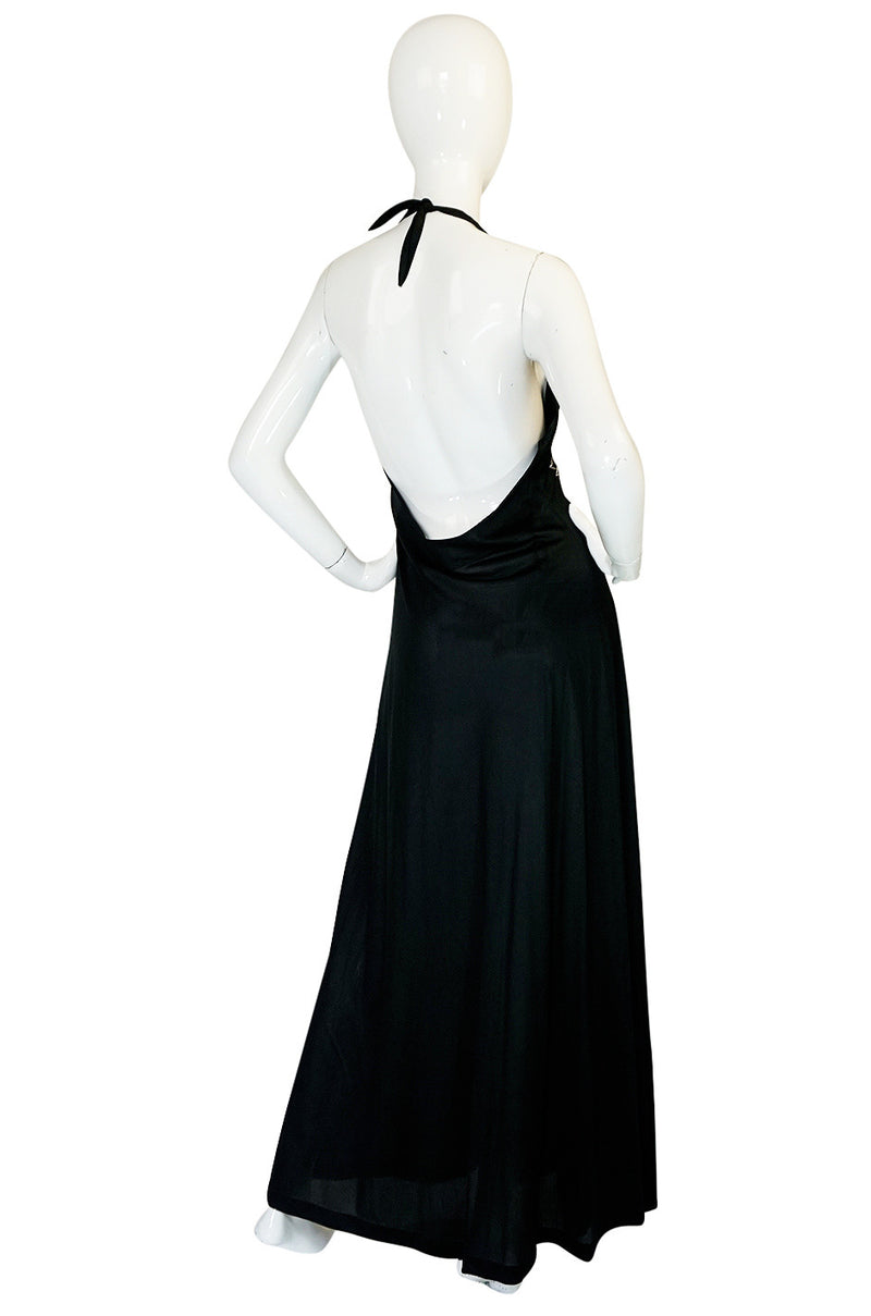 Museum Held 1971 John Kloss Beaded "Black Swan" Dress