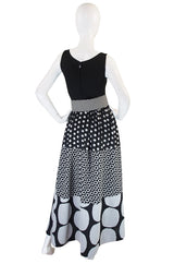 c.1965 Rudi Gernreich Dot Maxi Dress with Belt