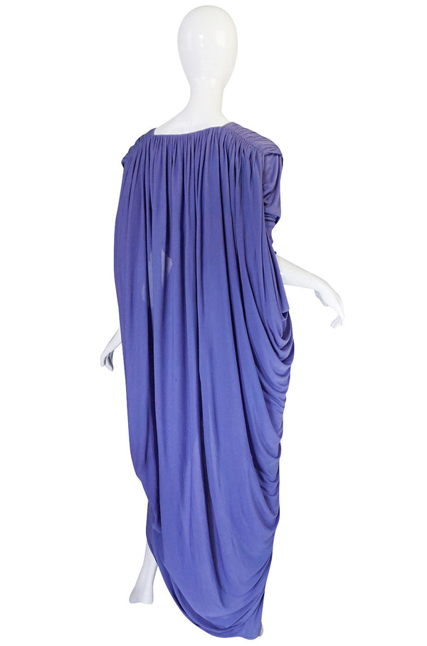 c1976 Rare Halston Draped Goddess Jersey Gown