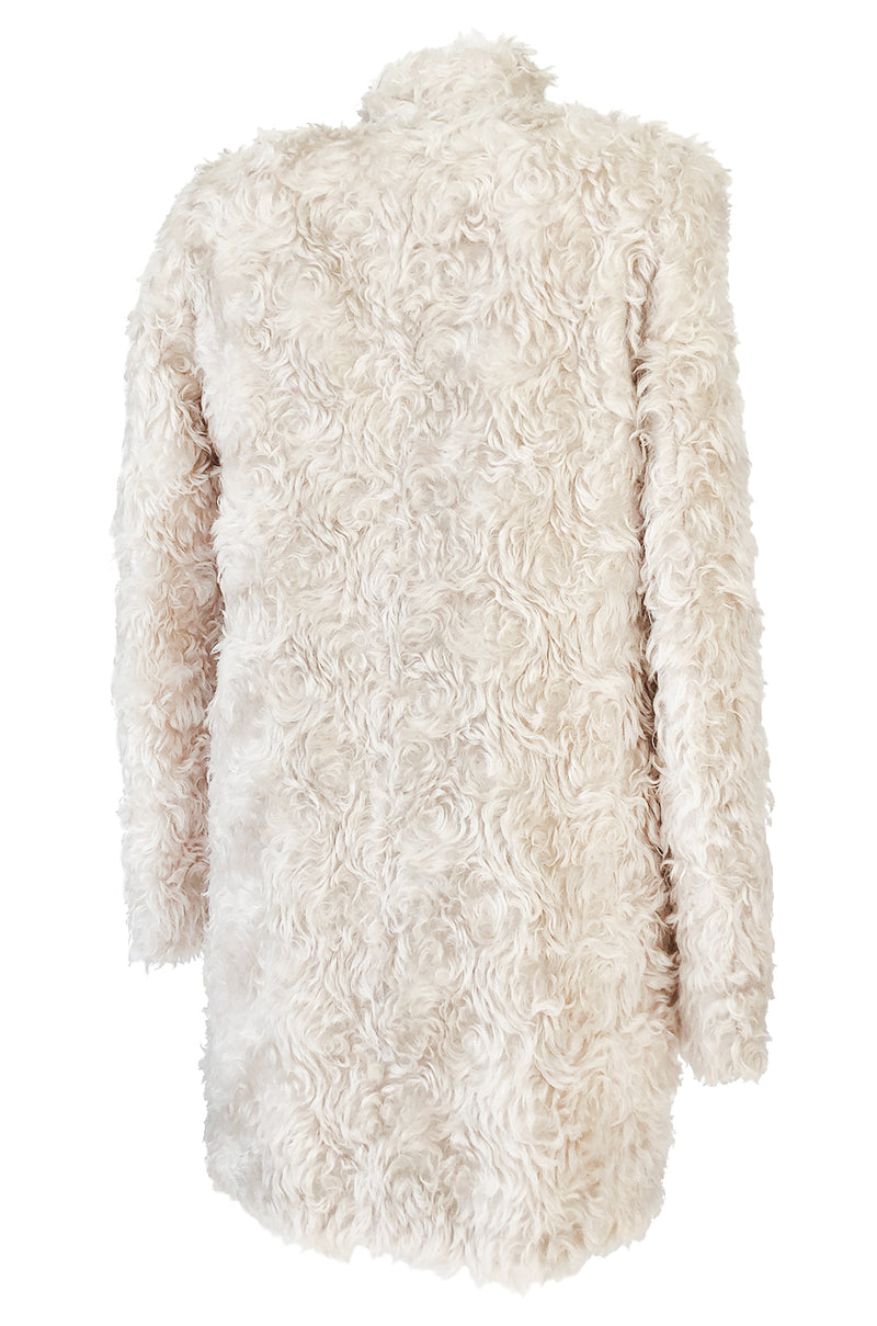 Fall 2013 Stella McCartney 'Bryce' Ivory Mohair Faux Fur Jacket or Coat