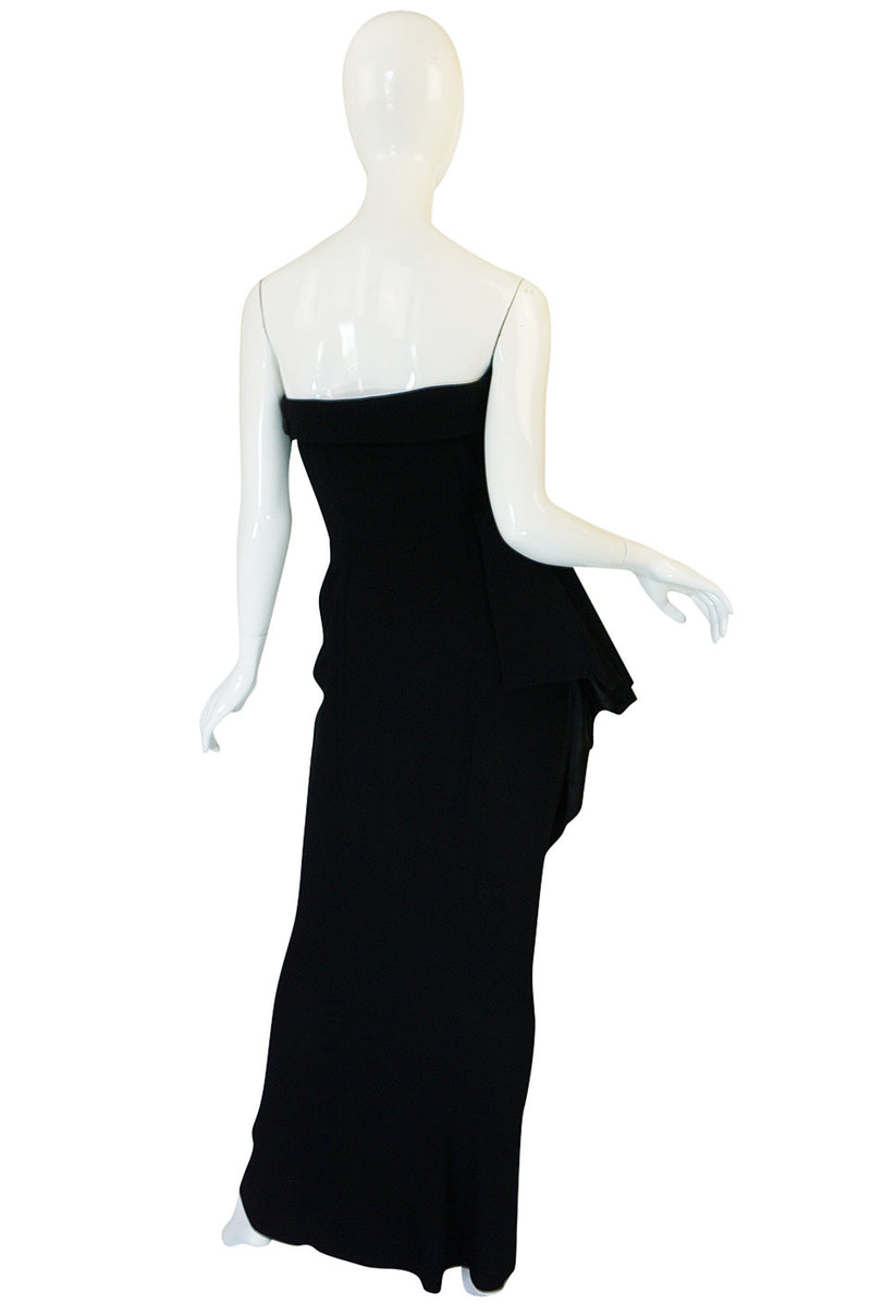1950s Strapless Demi-Couture Paul Dauuay Fitted Dress