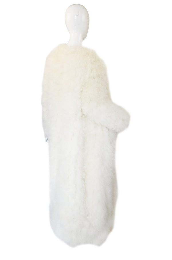 1973 Donald Brooks Ostrich Feather Maxi Coat