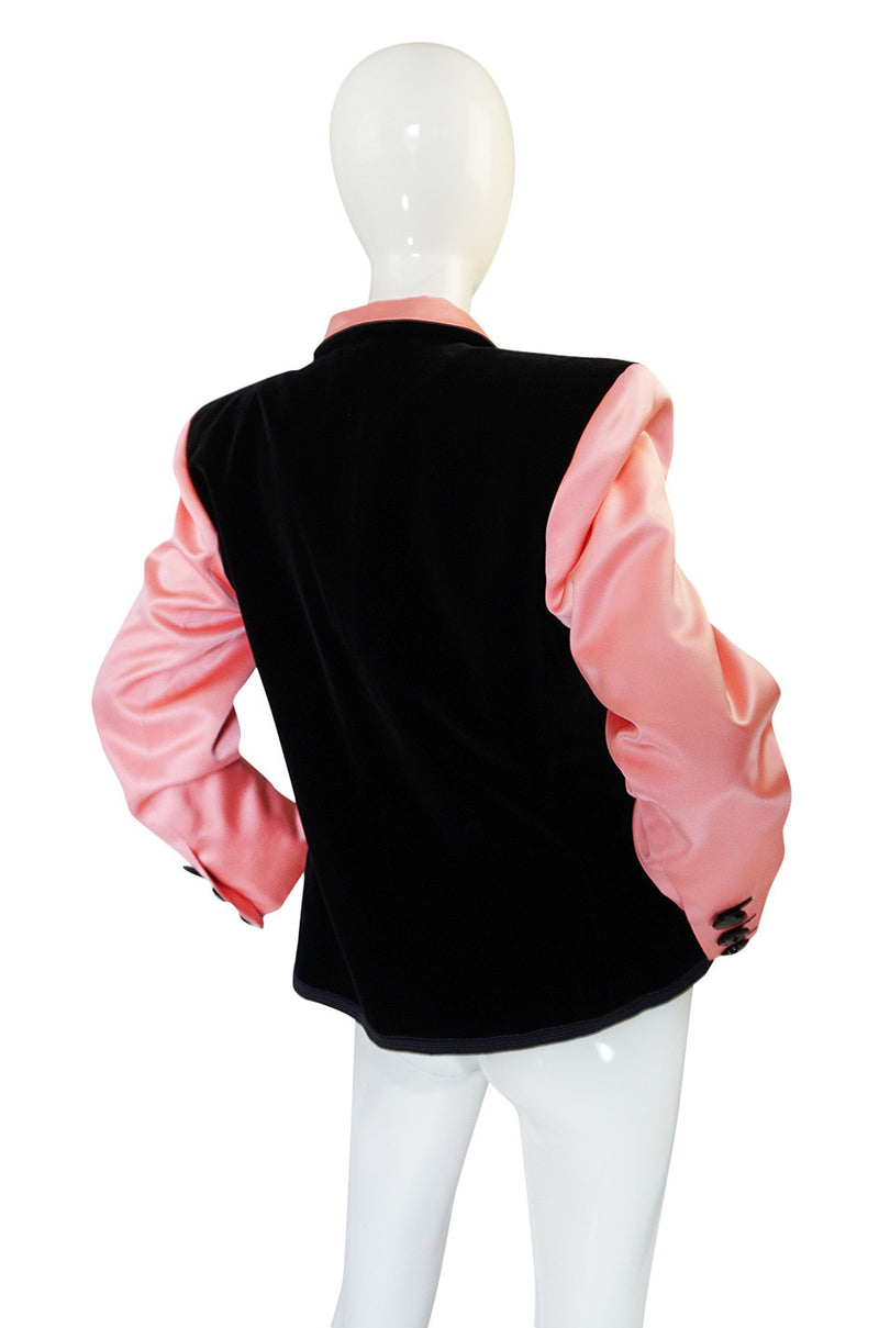 Fall 1988 Yves Saint Laurent Pink Color Block Jacket