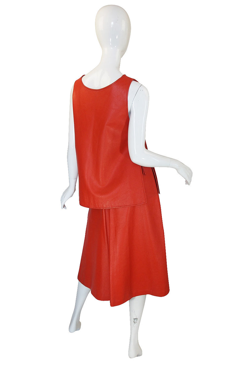 1960s Bonnie Cashin for Sills Orange Leather Set
