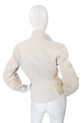 1990s Azzedine Alaia Side Corset Tied "Safari" Jacket