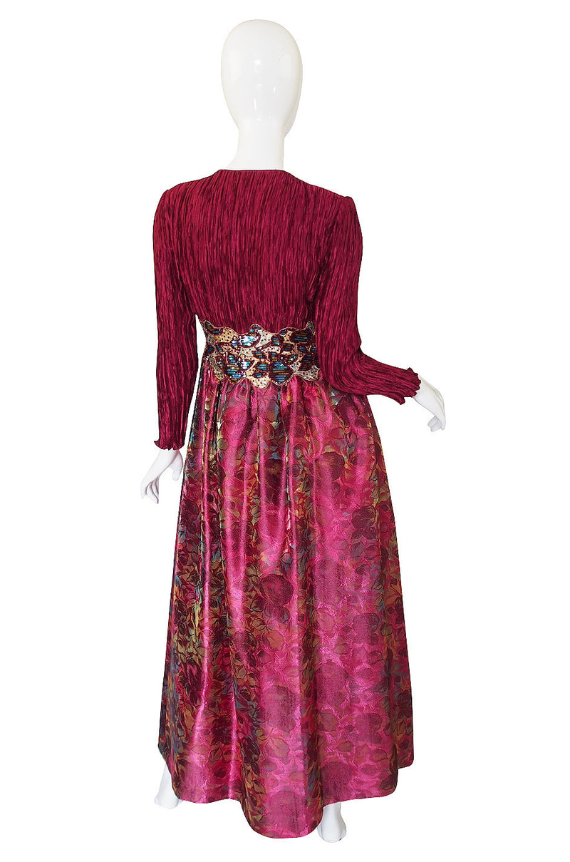 1980s Mary MacFadden Couture Sequin Gown