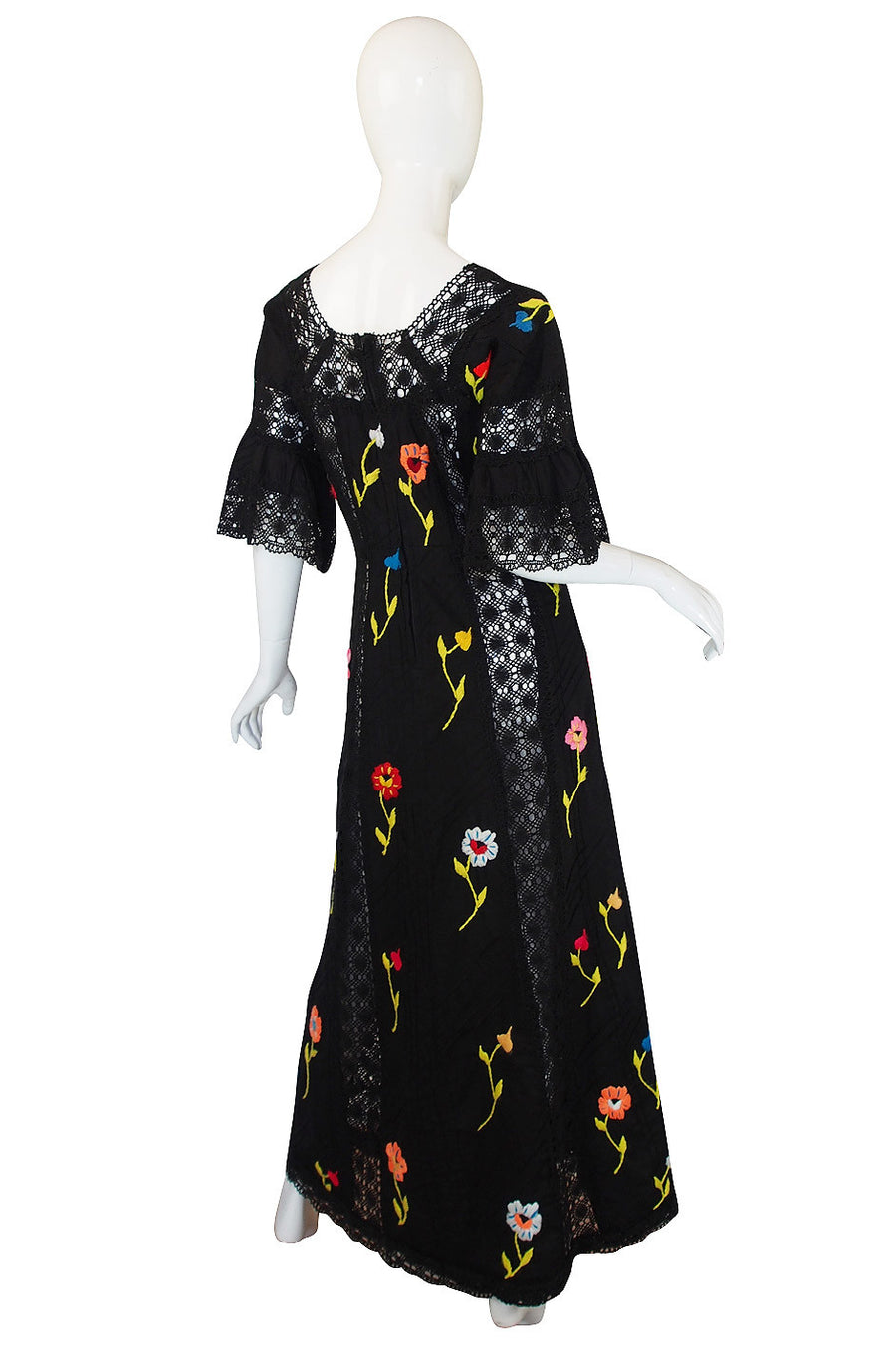 Wonderful 1960s Mexican Embroidered Maxi Dress – Shrimpton Couture