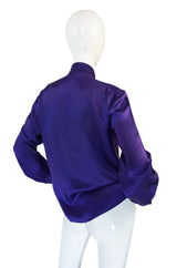 Circa 1988 Yves Saint Laurent Silk Satin Purple Top