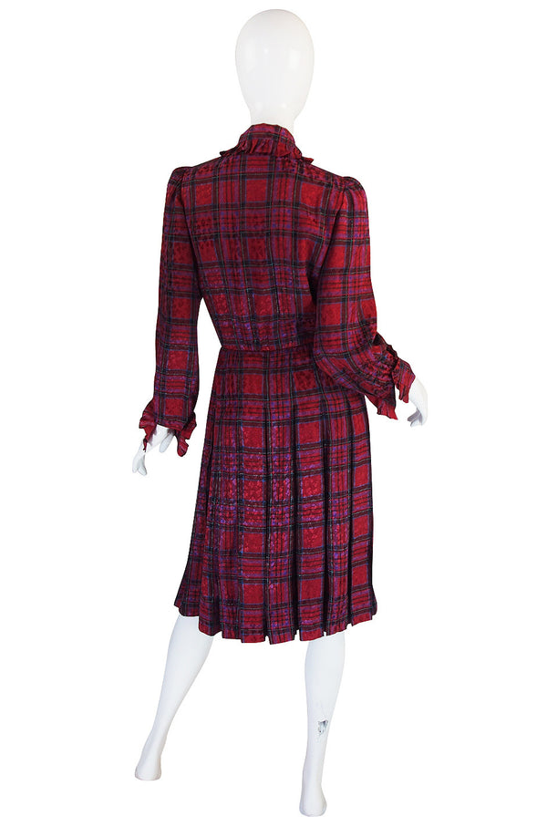 1979 Haute Couture Yves Saint Laurent Silk Dress