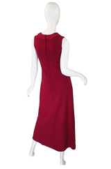 1960s Maggy Reeves Red Jersey Dress