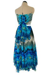 Stunning Spring 2003 Alexander McQueen 'Irere' Collection Silk Chiffon Runway Dress