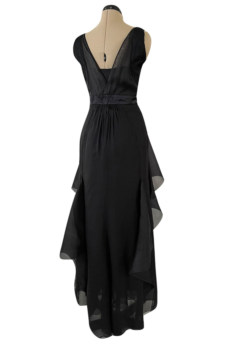 Resort 2009 Valentino Runway Black Silk Chiffon & Organza Dress w Blac Shrimpton Couture Resort 2009 Valentino Runway Black Silk Chiffon & Organza Dress w Blac Shrimpton Couture