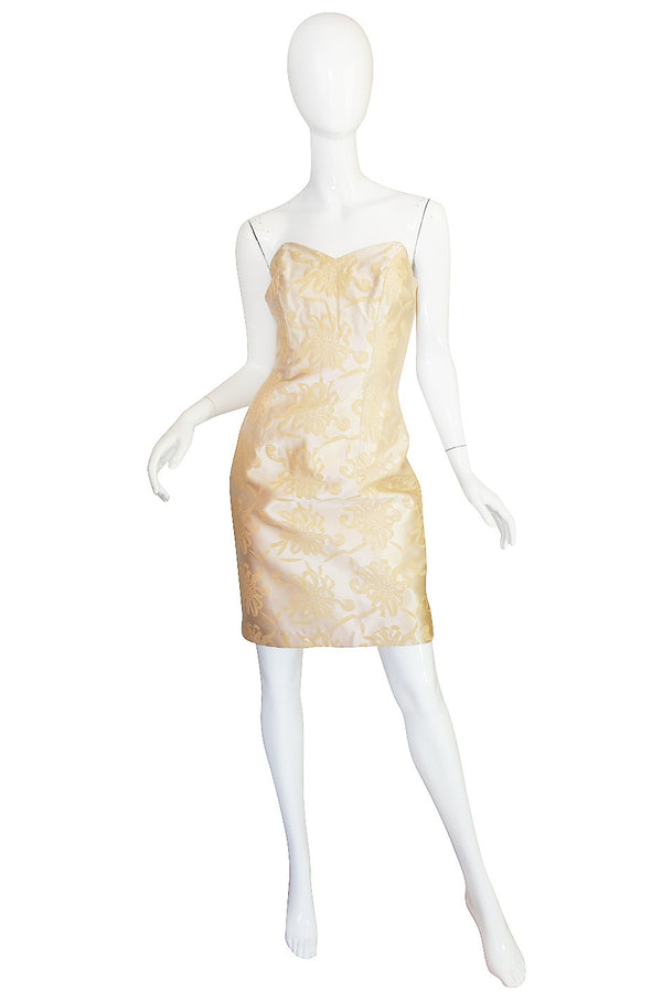 1960s Strapless Dress & Dramatic Skirt Overlay