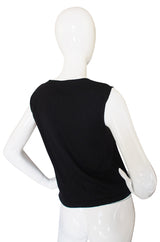 1990s Chanel Black Cashmere Shell Top