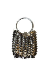 1960s Silver Disc Bag in the Manner of Paco Rabanne