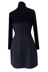 Fall 2005 Christian Dior by John Galliano Deep Blue-Black Sculpted Mini Dress