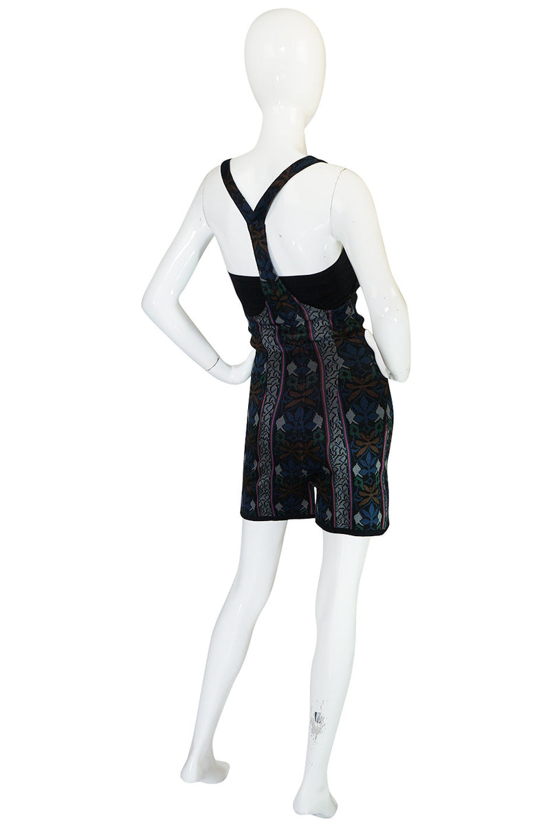 Fall 1990 Collection Azzedine Alaia Printed Romper Playsuit