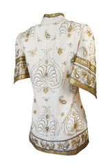 1975 Jean Louis Scherrer Haute Couture Lesage Embroidered Top or Jacket
