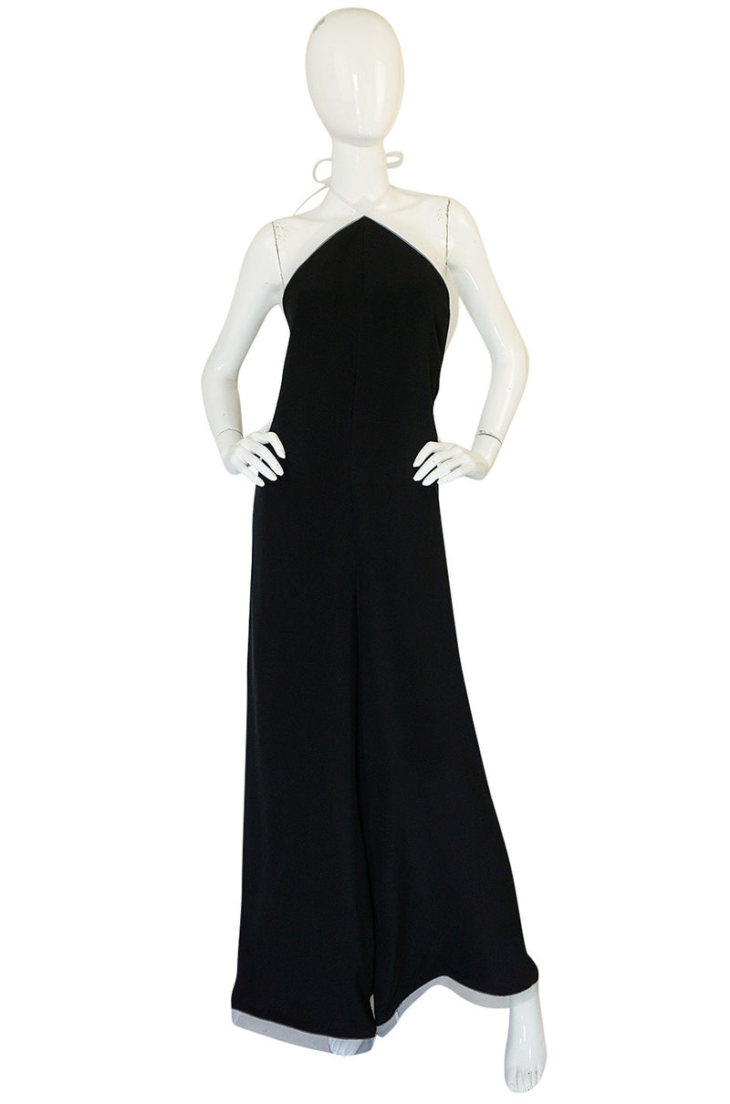 1970s Geoffrey Beene Couture Backless Jumpsuit & Jacket