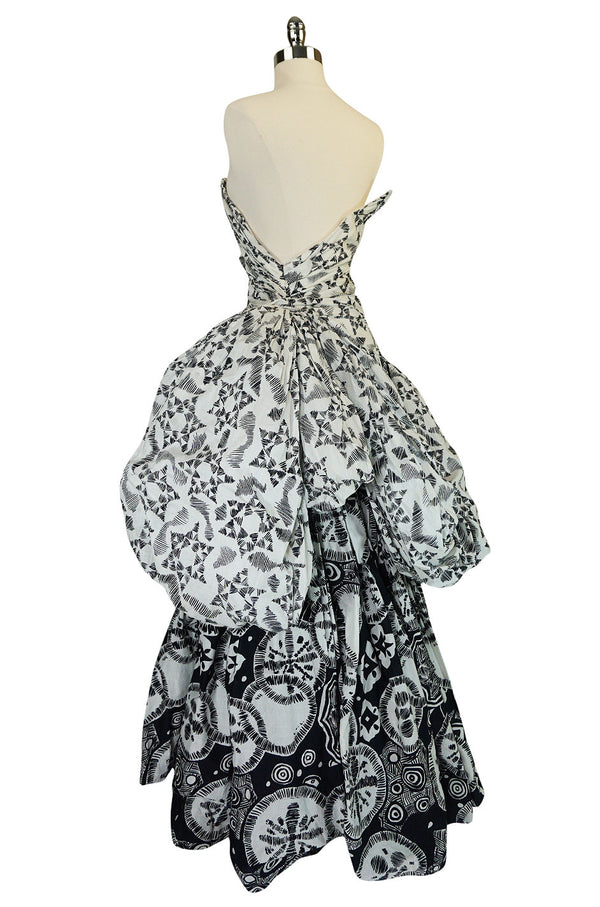 Mid 60s-early 1970s Louis Feraud Couture Cotton BallGown