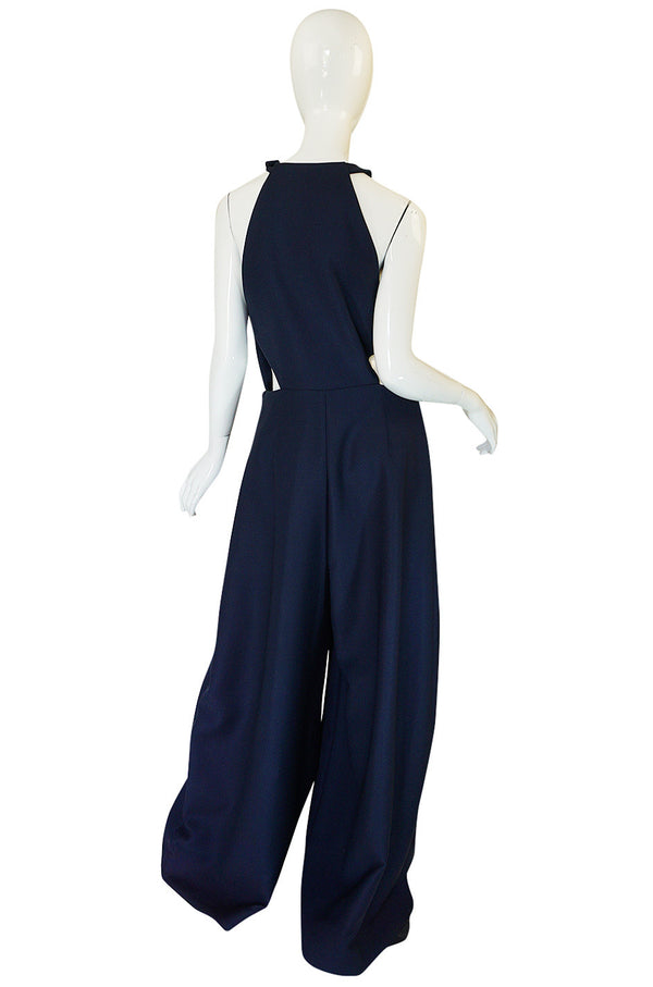 Fall 2014 Navy Rosie Assoulin Cut Out Wide Leg Jumpsuit