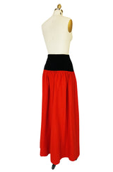 1976-77 Yves Saint Laurent Red Russian Collection Skirt
