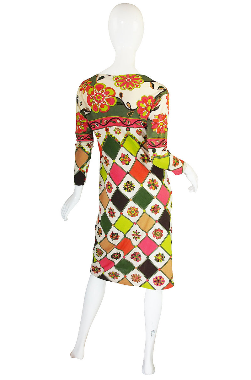 1960s Geometric & Floral Emilio Pucci Shift Dress – Shrimpton Couture