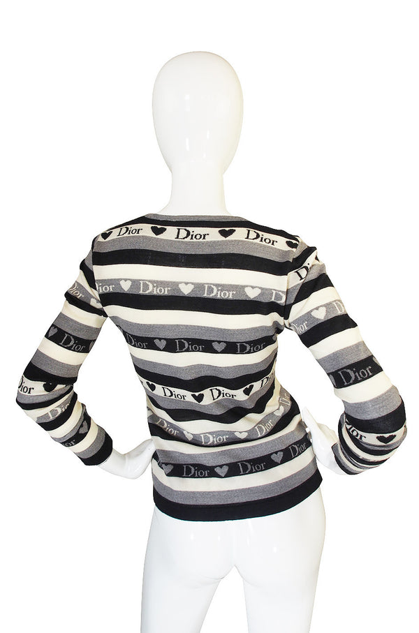 Early 2000 Hearts and Logos Dior Sweater