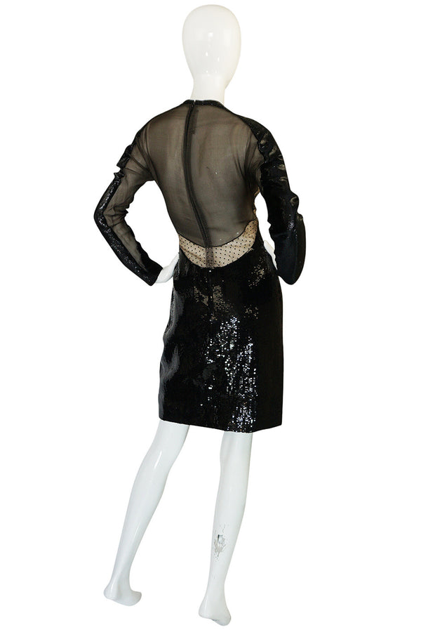 Museum Held Fall 1990-91 Geoffrey Beene Sequin & Lace Dress