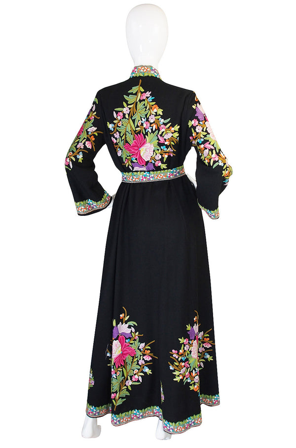 Exceptional Antique Hand Embroidered Coat or Gown