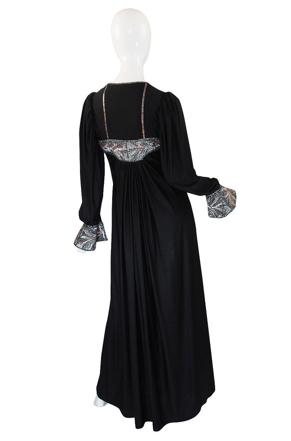 Museum Held 1970s Bill Gibb Sequin Detail Jersey Dress
