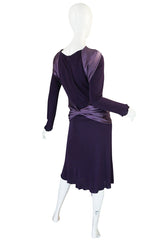 2004 F/W Alexander McQueen Purple Tie Runway Dress