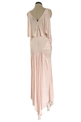 Ethereal Spring 2004 Yves Saint Laurent Runway Pale Nude Pink Jersey Dress